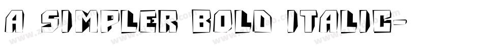 a_Simpler Bold Italic字体转换